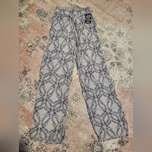 Boom Boom Jeans Gauzey Wide-Leg Elastic Waist Floral Print Pants - Size S